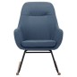 vidaXL Silla mecedora de tela azul vidaXL Silla mecedora de tela azul