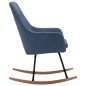 vidaXL Silla mecedora de tela azul vidaXL Silla mecedora de tela azul