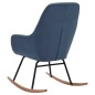 vidaXL Silla mecedora de tela azul vidaXL Silla mecedora de tela azul