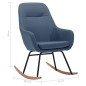 vidaXL Silla mecedora de tela azul vidaXL Silla mecedora de tela azul