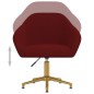 vidaXL Silla de comedor giratoria de terciopelo vino tinto vidaXL Silla de comedor giratoria de terciopelo vino tinto