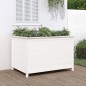 vidaXL Arriate elevado de jardín madera de pino blanco 119,5x82,5x78cm vidaXL Arriate elevado de jardín madera de pino blanco 119,5x82,5x78cm
