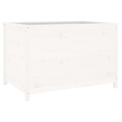 vidaXL Arriate elevado de jardín madera de pino blanco 119,5x82,5x78cm