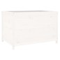vidaXL Arriate elevado de jardín madera de pino blanco 119,5x82,5x78cm vidaXL Arriate elevado de jardín madera de pino blanco 119,5x82,5x78cm