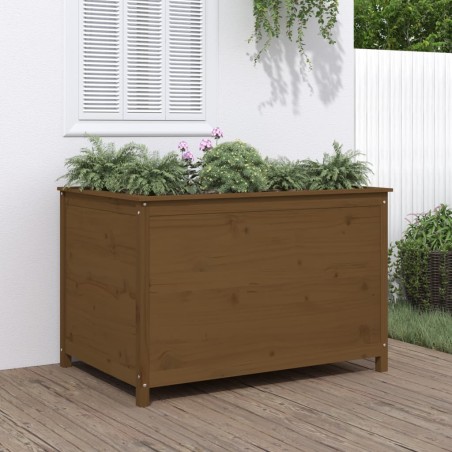 vidaXL Arriate elevado jardín madera pino marrón miel 119,5x82,5x78 cm