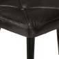 vidaXL Sillón orejero con reposapiés cuero auténtico negro vidaXL Sillón orejero con reposapiés cuero auténtico negro