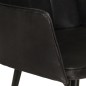 vidaXL Sillón orejero con reposapiés cuero auténtico negro vidaXL Sillón orejero con reposapiés cuero auténtico negro