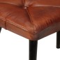 vidaXL Sillón orejero con reposapiés cuero auténtico marrón vidaXL Sillón orejero con reposapiés cuero auténtico marrón