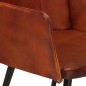 vidaXL Sillón orejero con reposapiés cuero auténtico marrón vidaXL Sillón orejero con reposapiés cuero auténtico marrón