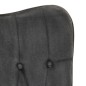vidaXL Mecedora con taburete reposapiés lona negro vintage vidaXL Mecedora con taburete reposapiés lona negro vintage