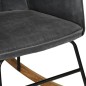 vidaXL Mecedora con taburete reposapiés lona negro vintage vidaXL Mecedora con taburete reposapiés lona negro vintage