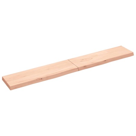 vidaXL Encimera de baño madera maciza sin tratar 200x30x(2-6) cm