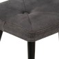 vidaXL Sillón orejero con reposapiés lona negro vintage vidaXL Sillón orejero con reposapiés lona negro vintage