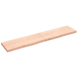vidaXL Encimera de baño madera maciza sin tratar 200x40x(2-6) cm