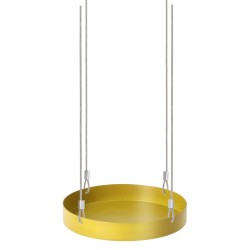 Esschert Design Bandeja colgante para plantas redonda dorada S
