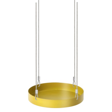 Esschert Design Bandeja colgante para plantas redonda dorada S
