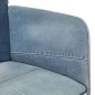 vidaXL Sillón con reposapiés lona patchwork azul vaquero vidaXL Sillón con reposapiés lona patchwork azul vaquero