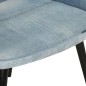 vidaXL Sillón con reposapiés lona patchwork azul vaquero vidaXL Sillón con reposapiés lona patchwork azul vaquero