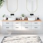 vidaXL Encimera de baño madera maciza sin tratar 220x40x(2-4) cm