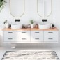 vidaXL Encimera baño madera maciza tratada marrón claro 200x40x(2-4)cm