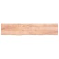 vidaXL Encimera baño madera maciza tratada marrón claro 200x40x(2-4)cm