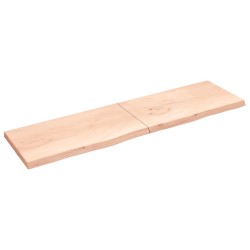 vidaXL Encimera de baño madera maciza sin tratar 220x60x(2-6) cm