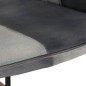 vidaXL Mecedora de cuero auténtico y lona gris vidaXL Mecedora de cuero auténtico y lona gris
