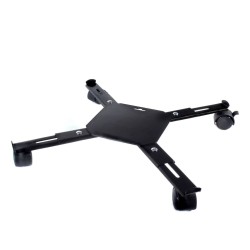 Nature Carrito para plantas ajustable 4 brazos netal negro