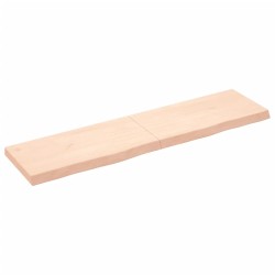 vidaXL Encimera de baño madera maciza sin tratar 160x40x(2-6) cm