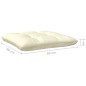 vidaXL Muebles de jardín 7 piezas cojines madera de pino color crema