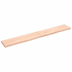 vidaXL Encimera de baño madera maciza sin tratar 220x30x(2-4) cm