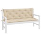 vidaXL Cojines de banco de jardín 2 uds tela Oxford beige 150x50x7 cm vidaXL Cojines de banco de jardín 2 uds tela Oxford beige 150x50x7 cm