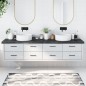 vidaXL Encimera baño madera maciza tratada gris oscuro 220x60x(2-6) cm vidaXL Encimera baño madera maciza tratada gris oscuro 220x60x(2-6) cm