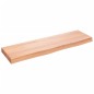 vidaXL Encimera baño madera maciza tratada marrón claro 100x30x(2-6)cm