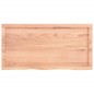 vidaXL Encimera baño madera maciza tratada marrón claro 100x50x(2-6)cm vidaXL Encimera baño madera maciza tratada marrón claro 100x50x(2-6)cm