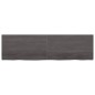 vidaXL Encimera baño madera maciza tratada gris oscuro 180x50x(2-4) cm vidaXL Encimera baño madera maciza tratada gris oscuro 180x50x(2-4) cm