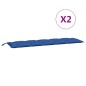 vidaXL Cojines de banco de jardín 2 uds tela Oxford azul 180x50x7 cm vidaXL Cojines de banco de jardín 2 uds tela Oxford azul 180x50x7 cm