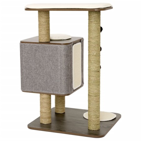 Jack and Vanilla Casa rascador para gatos Molly gris 56x56x86 cm