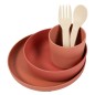 Bo Jungle Vajilla para bebé de 5 piezas CPLA color terracota Bo Jungle Vajilla para bebé de 5 piezas CPLA color terracota