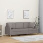 vidaXL Sofá de 3 plazas con cojines tela gris taupe 180 cm vidaXL Sofá de 3 plazas con cojines tela gris taupe 180 cm