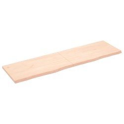 vidaXL Encimera de baño madera maciza sin tratar 180x50x(2-4) cm