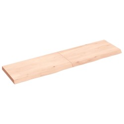 vidaXL Encimera de baño madera maciza sin tratar 120x30x(2-4) cm
