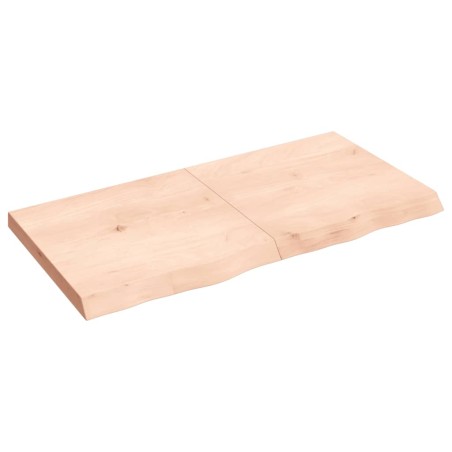 vidaXL Encimera de baño madera maciza sin tratar 120x60x(2-6) cm