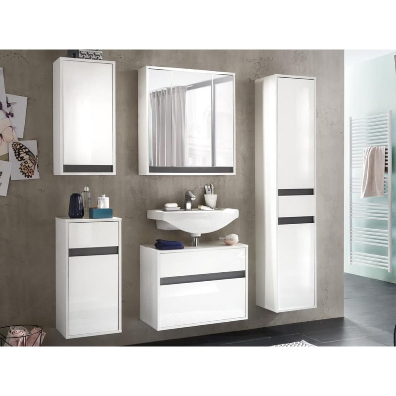 Trendteam Armario de pared para baño Sol blanco Trendteam Armario de pared para baño Sol blanco