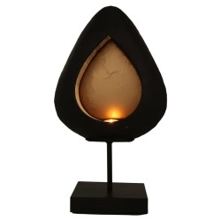 Lesli Living Soportes de vela forma de gota en soporte 39,6x13x59,5 cm