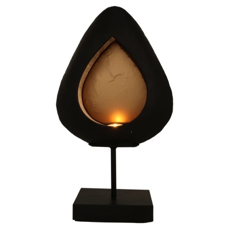 Lesli Living Soportes de vela forma de gota en soporte 39,6x13x59,5 cm