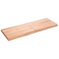 vidaXL Encimera baño madera maciza tratada marrón claro 140x50x(2-6)cm vidaXL Encimera baño madera maciza tratada marrón claro 140x50x(2-6)cm