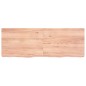 vidaXL Encimera baño madera maciza tratada marrón claro 140x50x(2-6)cm vidaXL Encimera baño madera maciza tratada marrón claro 140x50x(2-6)cm