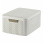 Curver Caja de almacenaje con tapa Style blanco crema M 18 L Curver Caja de almacenaje con tapa Style blanco crema M 18 L