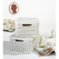 Curver Caja de almacenaje con tapa Style blanco crema M 18 L Curver Caja de almacenaje con tapa Style blanco crema M 18 L